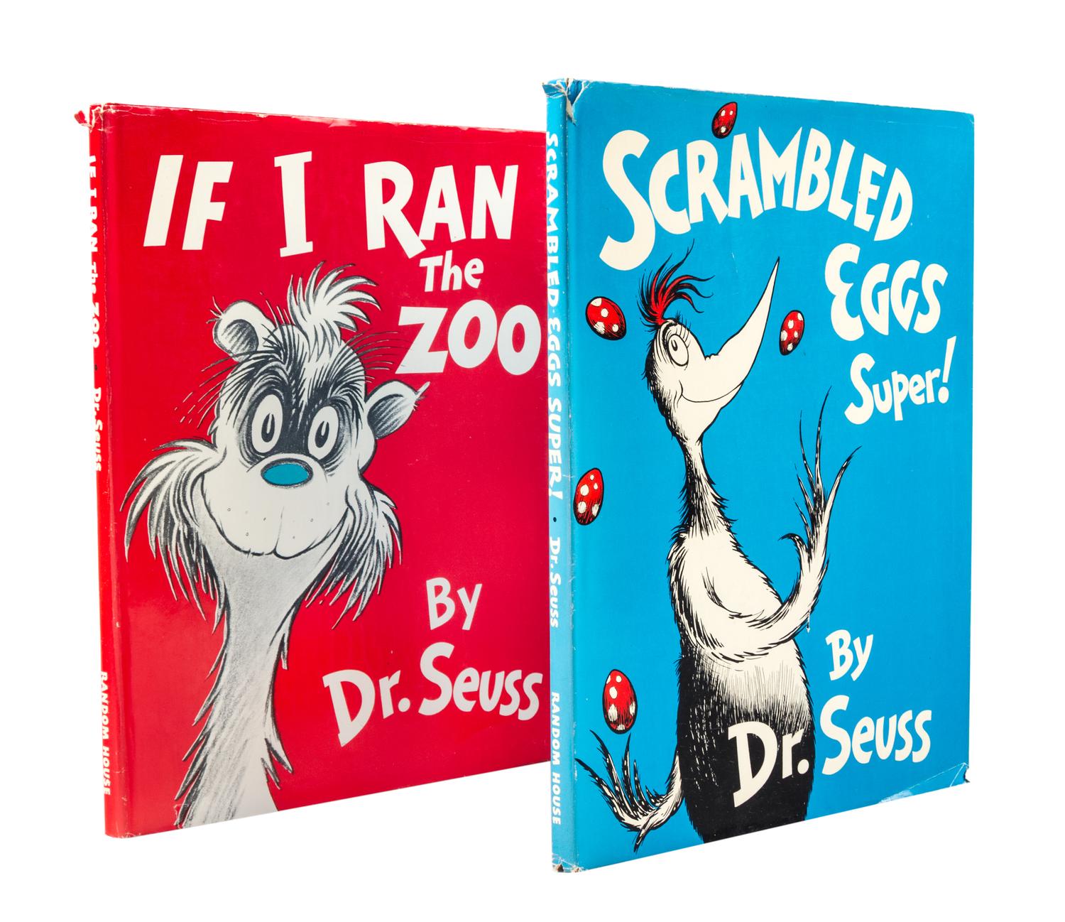 (CHILDREN'S) SEUSS, DR. Two first editions: If I Ran the Zoo, NY, 1950, and Scrambled Eggs Super! NY, 1953.