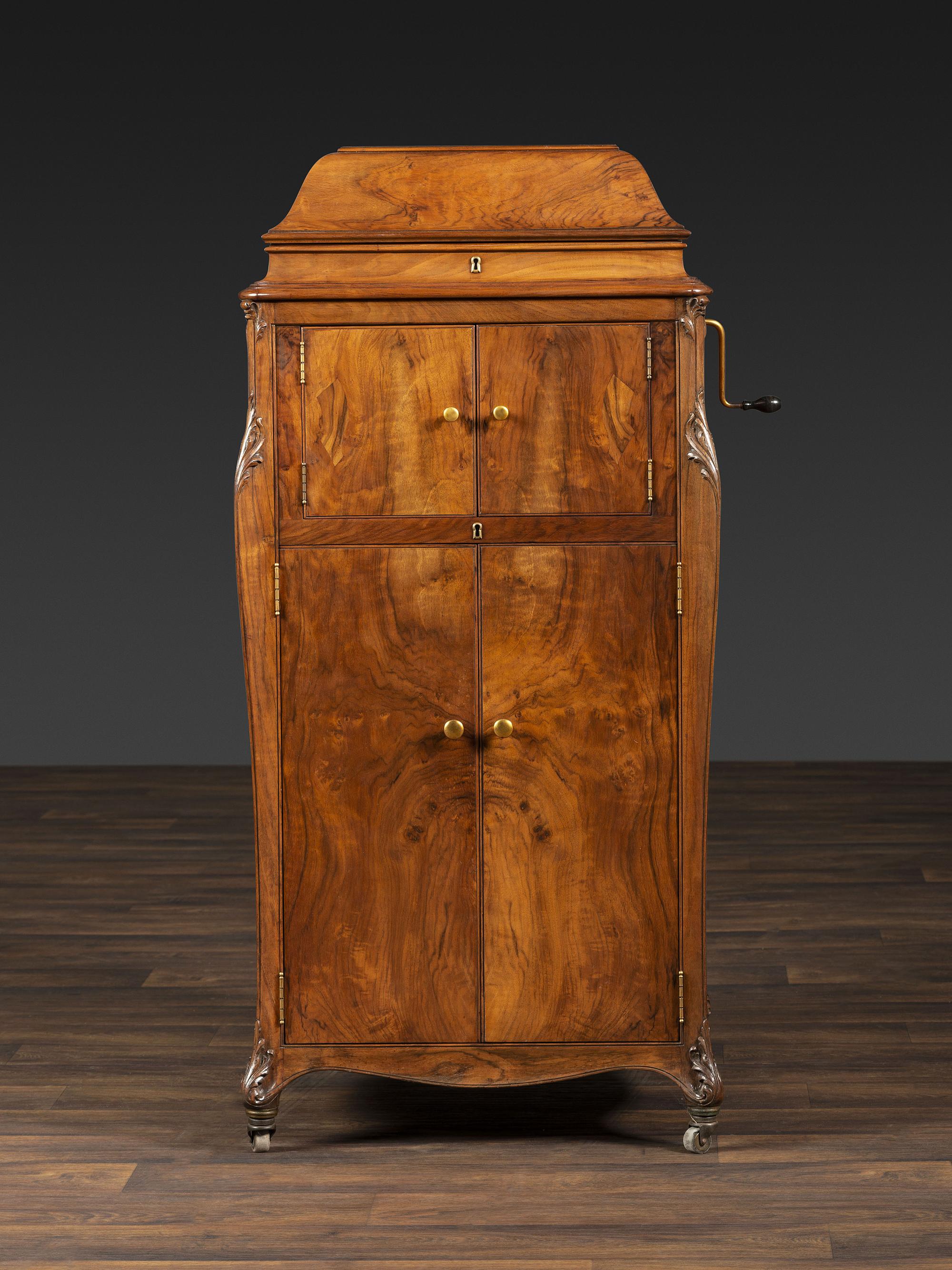 A Victrola XVI Circassian Walnut Phonograph