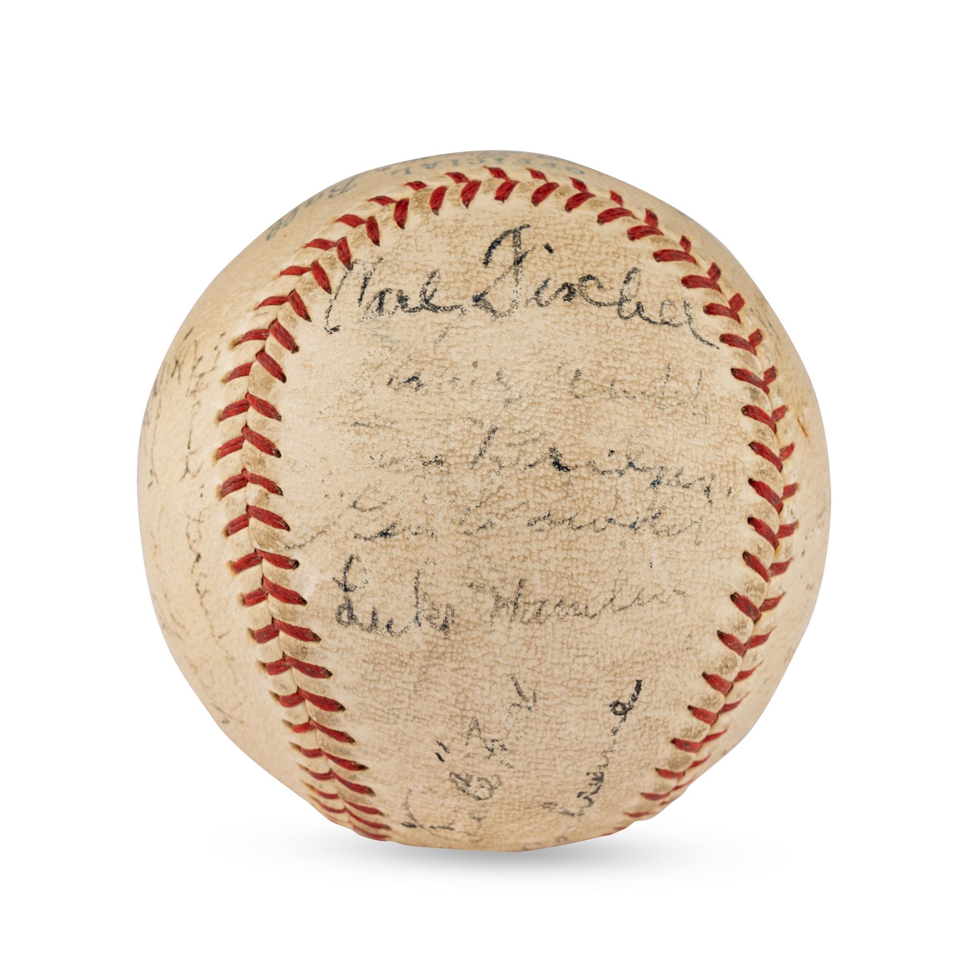 A 1934 Detroit Tigers Team Signed Autograph Baseball (Beckett Authentication Services Letter of Authenticity)
