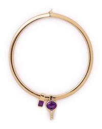 YELLOW GOLD AND AMETHYST PENDANT/NECKLACE