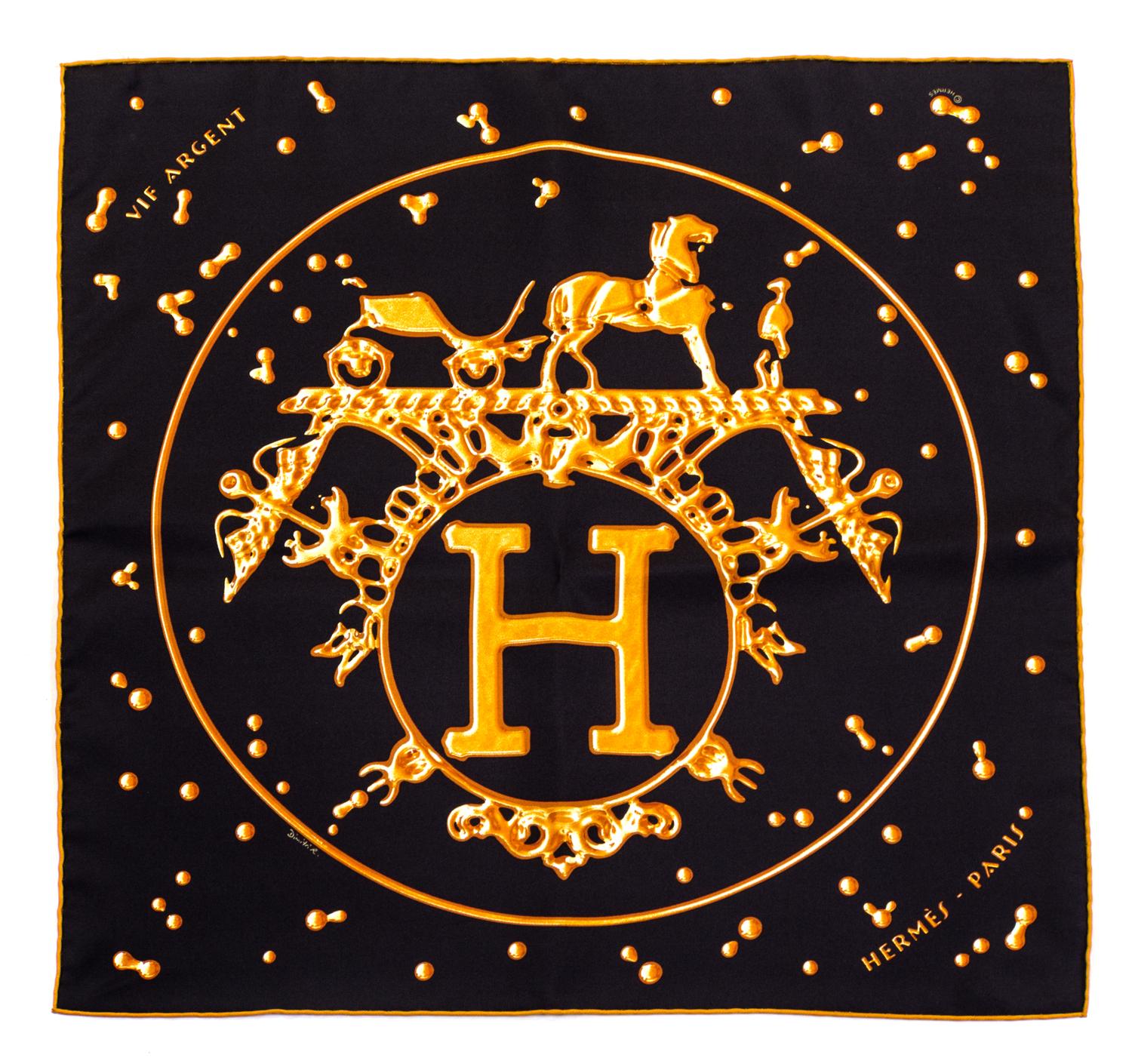 A Group of Hermes Silk Pocket Squares, 16" x 16".