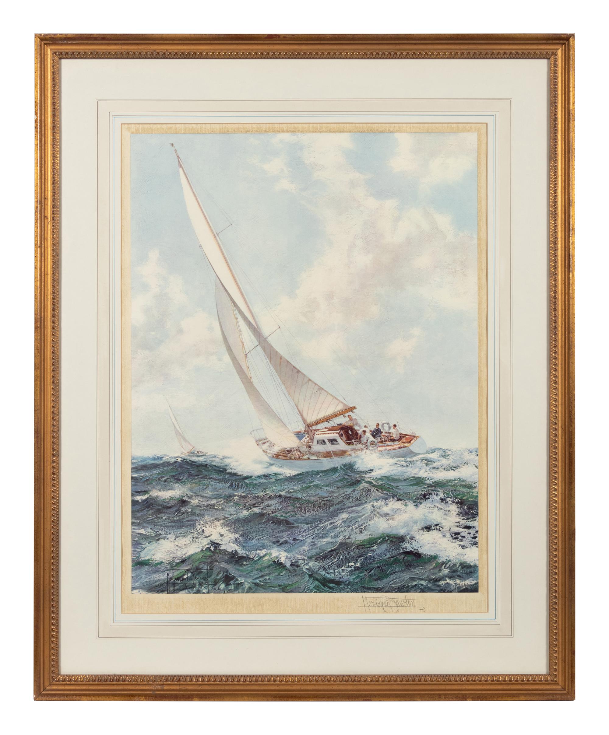 Ocean Racer and Royal Yacht, Bluebottle (a pair of prints)