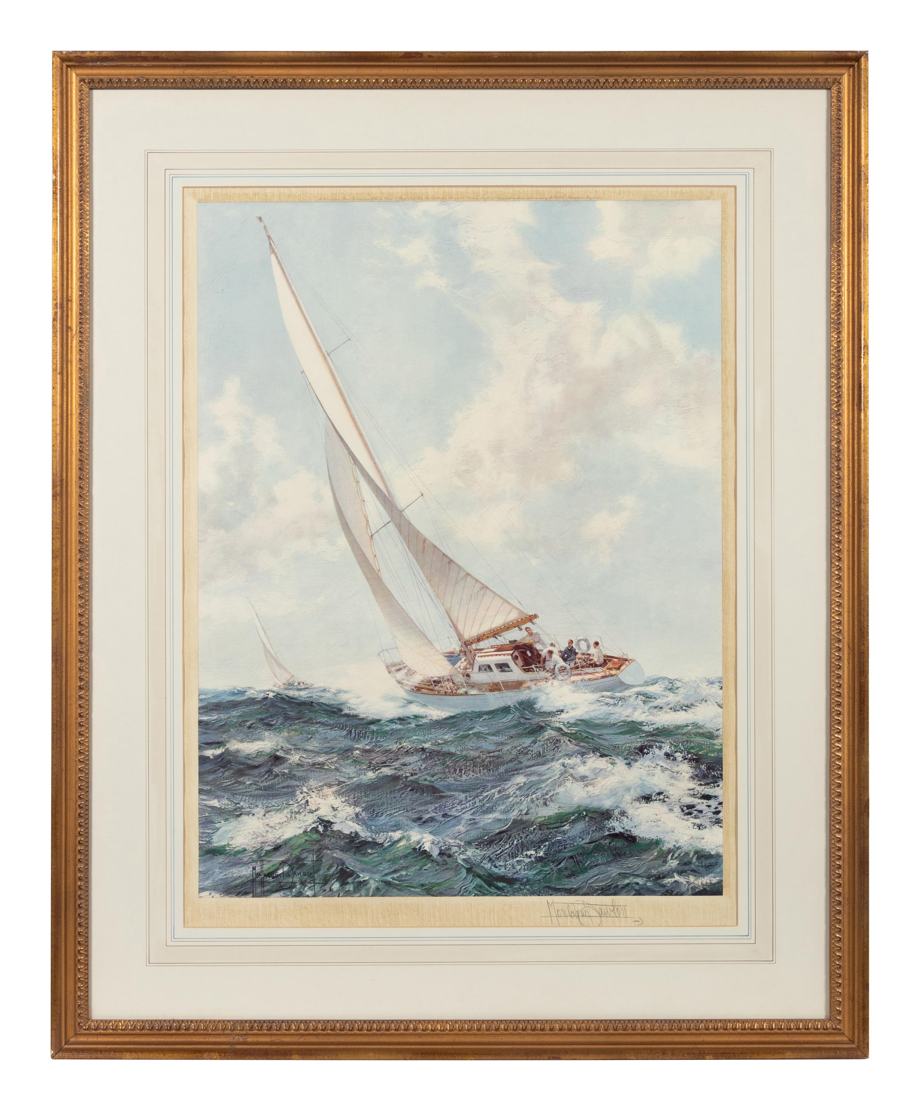 Ocean Racer and Royal Yacht, Bluebottle (a pair of prints)