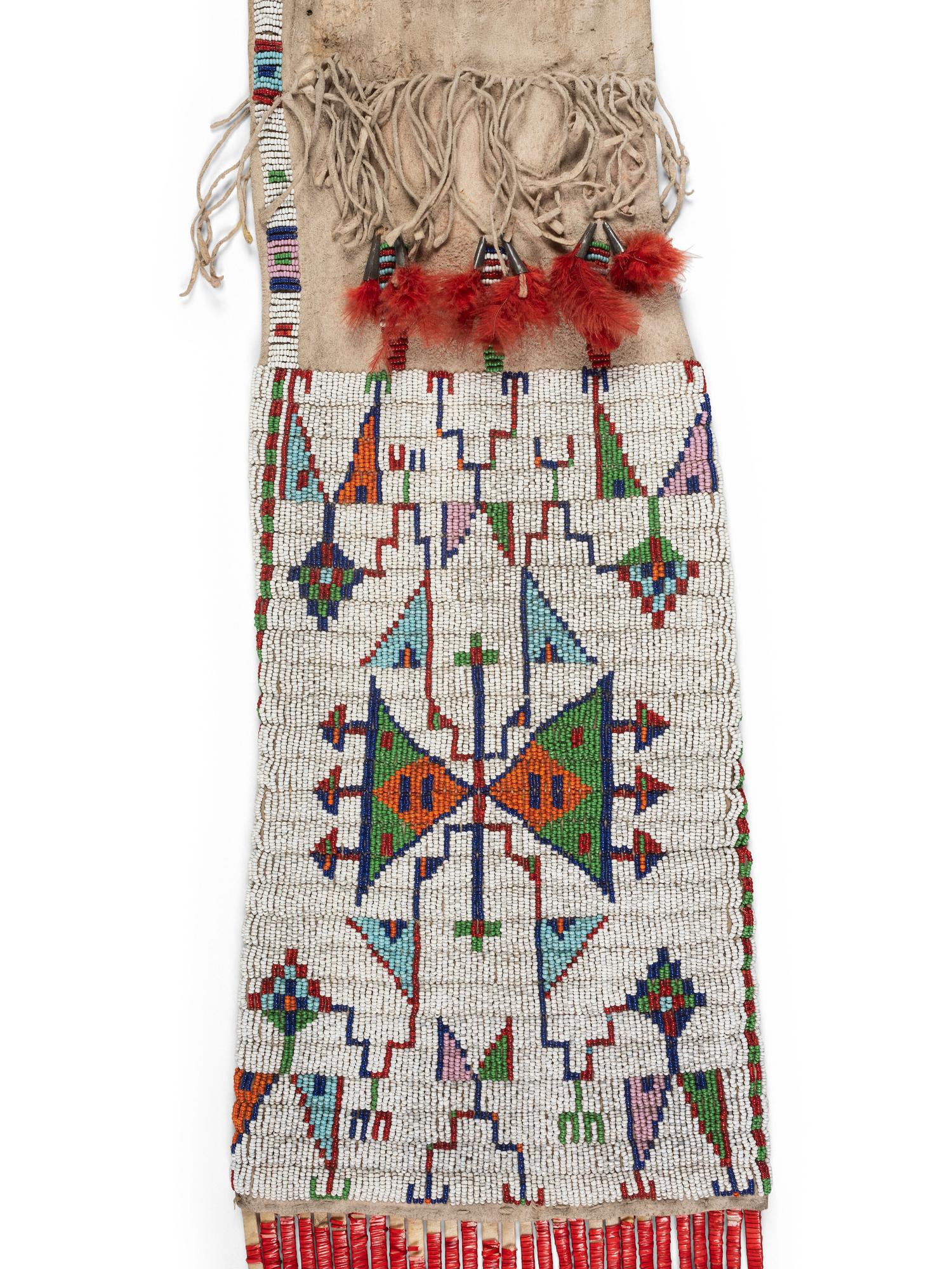 Sioux Beaded Hide Tobacco Bag