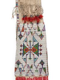 Sioux Beaded Hide Tobacco Bag