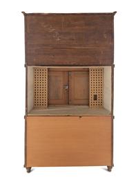 A German or Austrian Walnut Three-Case Campaign Cabinet