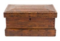 A Wood Hinge-Top Box and An Eldred Wheeler Maple Knife Box Length of knife box 16 1/4 inches. — 20TH CENTURY