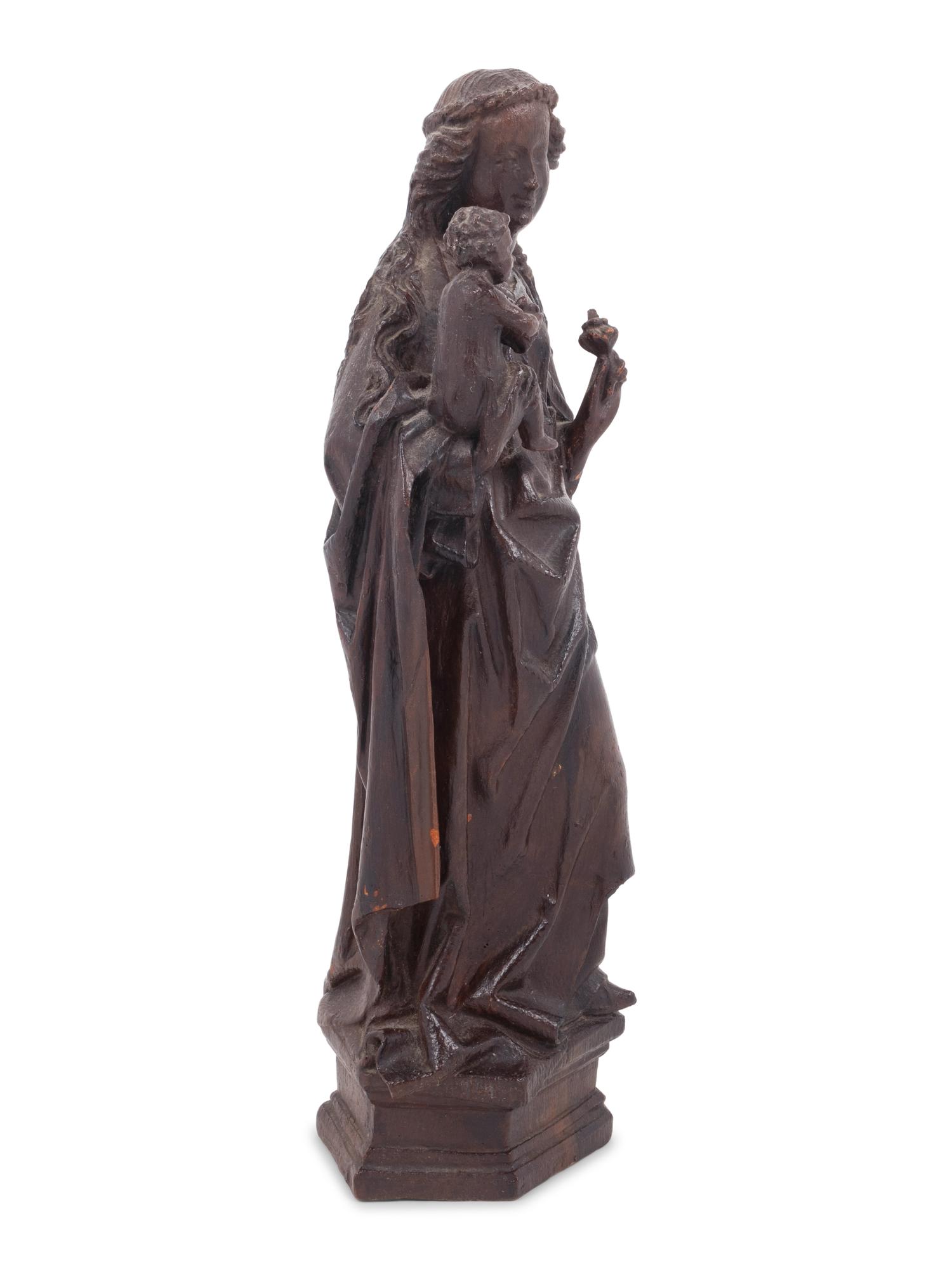 A German Baroque Style Composition Figure of the Madonna and Child