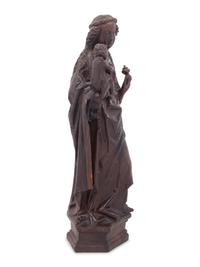 A German Baroque Style Composition Figure of the Madonna and Child