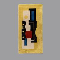 'Jaune No. 9' Pile Tapestry Likely manufactured by Marie Cuttoli and Lucie Weill for Myrbor, France