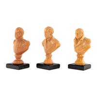 Three Wax Portrait Busts