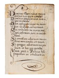 A collection of leaves from Psalter manuscripts, illuminated in Flanders in the first half of the thirteenth century, joined with a group of seventeenth- or eighteenth-century Psalter leaves drawn according to similar models