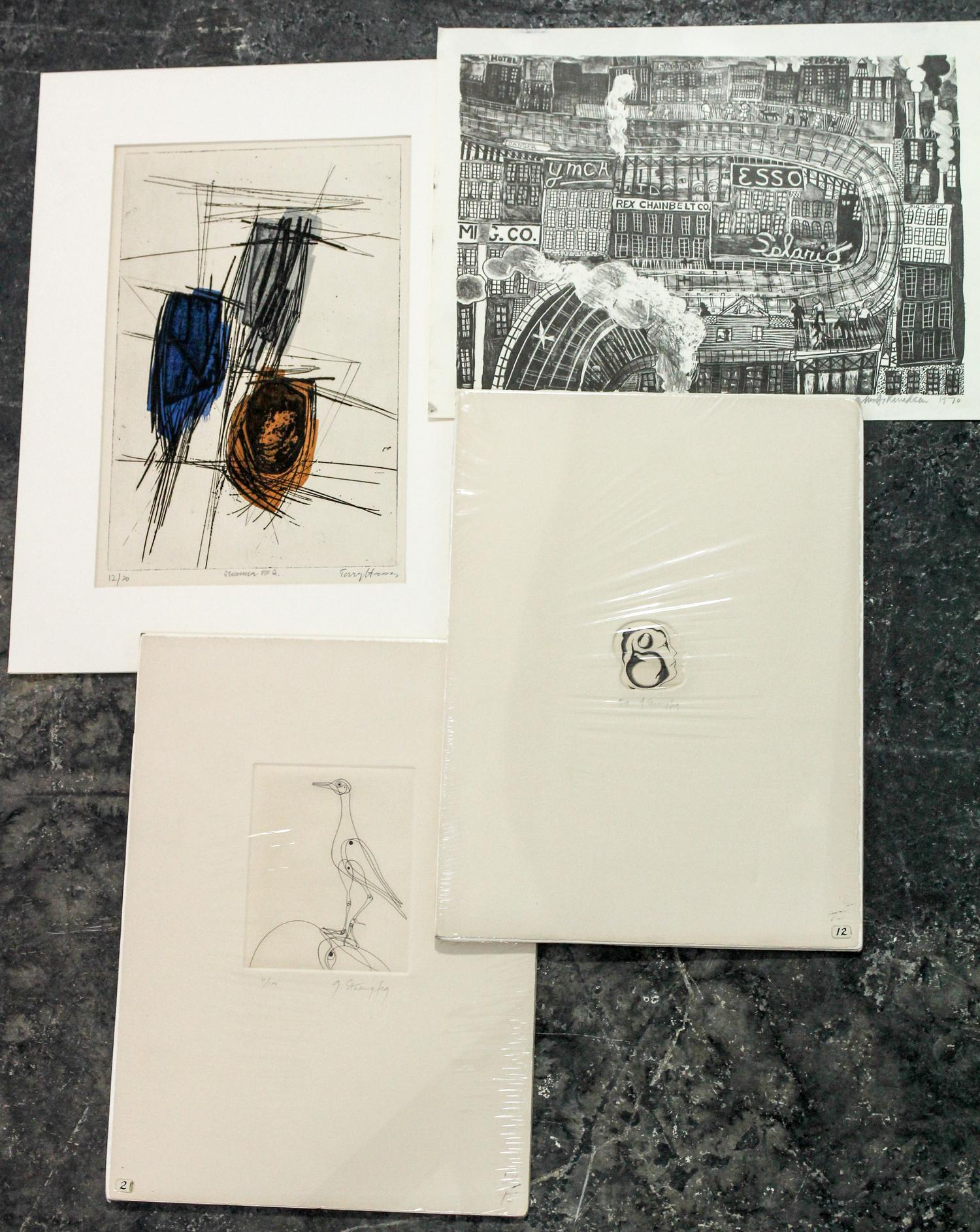 A Group of 20th Century Prints by Various Artists various sizes