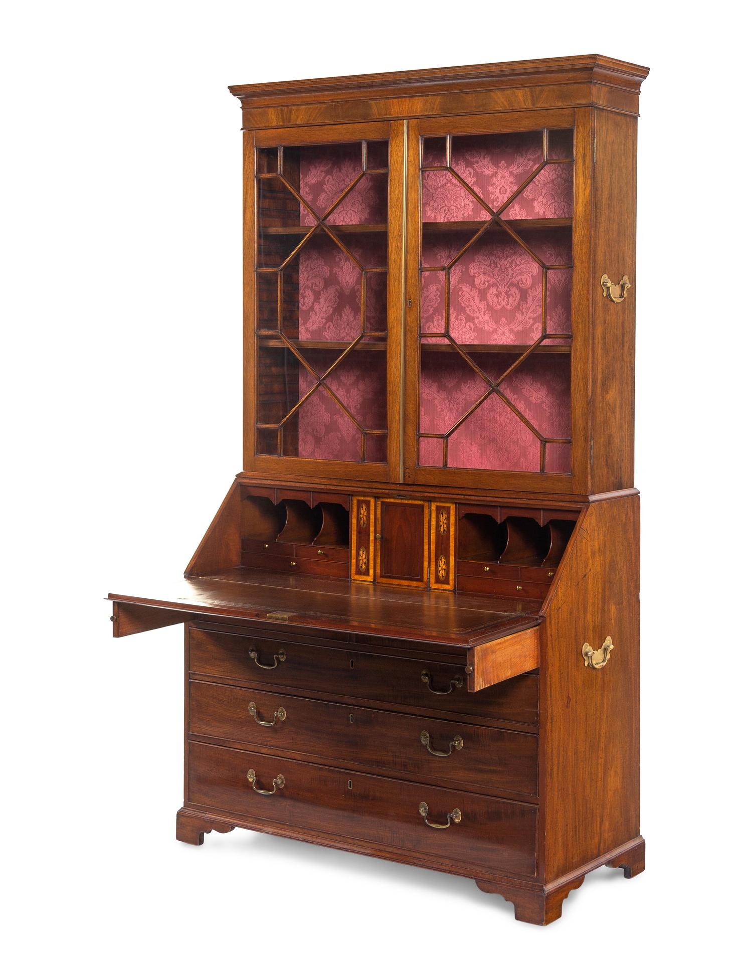 A George III Style Mahogany Secretary Bookcase