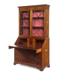 A George III Style Mahogany Secretary Bookcase