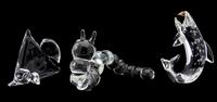 Three Crystal Animal Figures Height of tallest 9 7/8 inches. — 20TH CENTURY