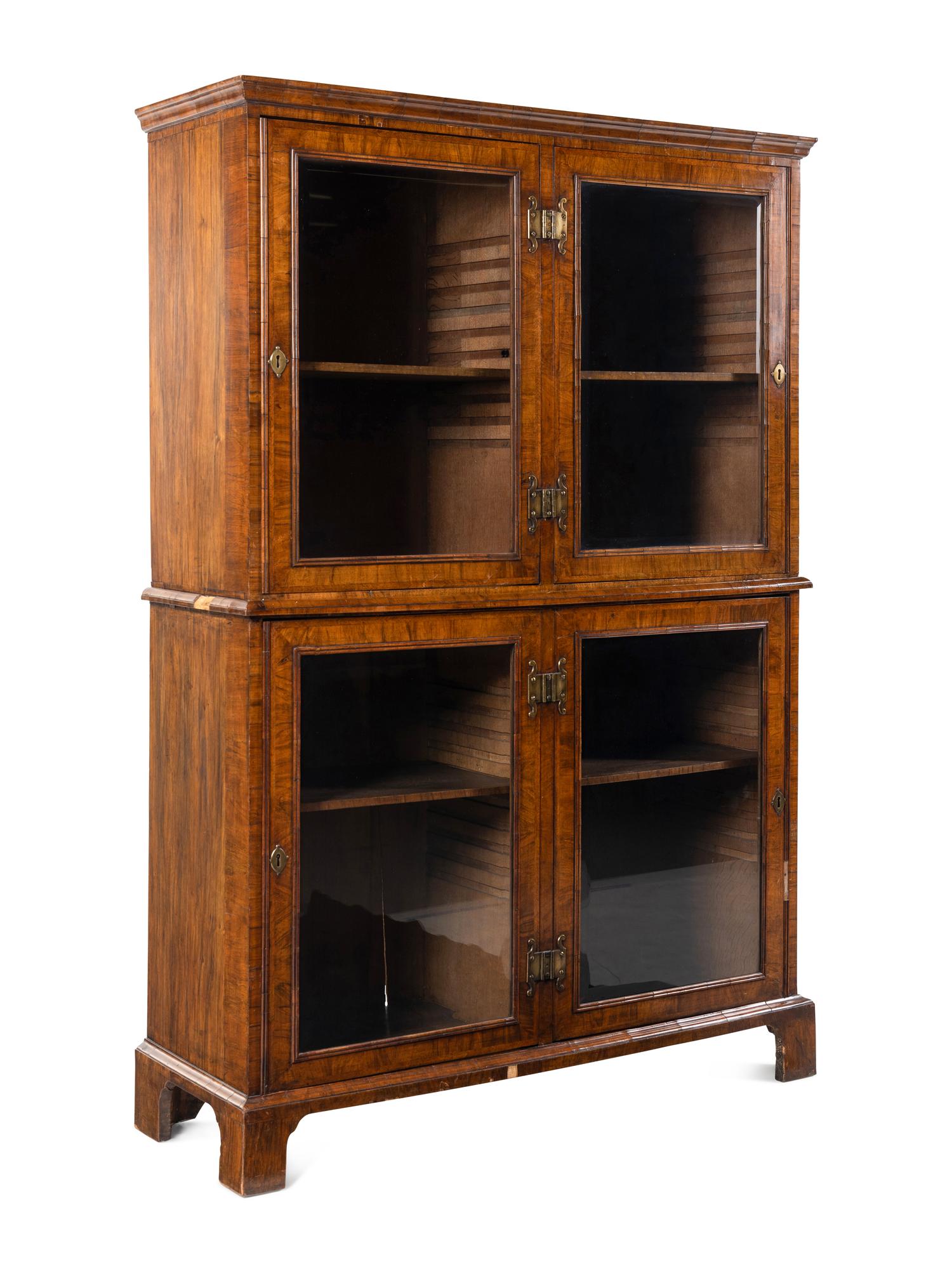 An English Walnut Bookcase