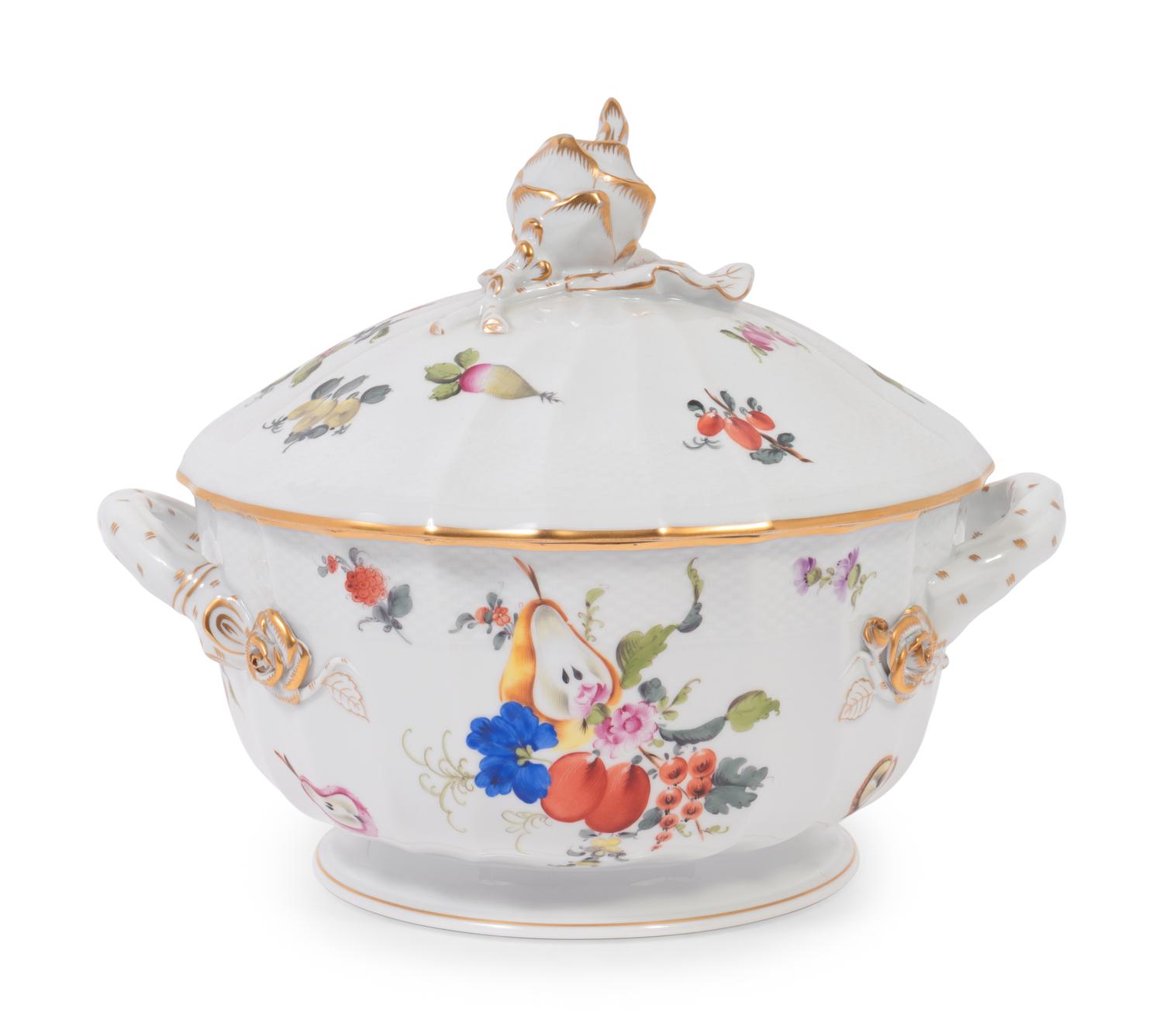 A Herend Market Garden Porcelain Tureen and Cover
