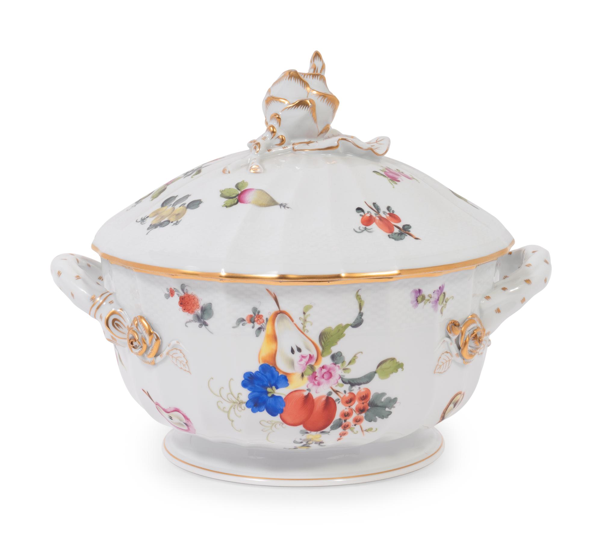 A Herend Market Garden Porcelain Tureen and Cover