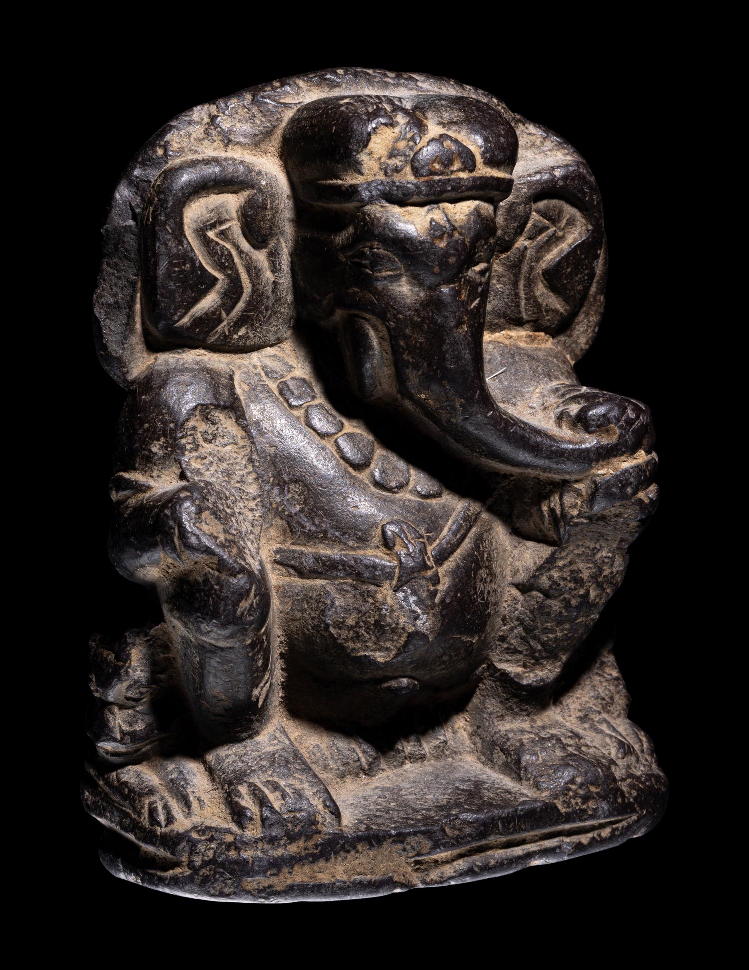 A Stone Figure of Ganesha
