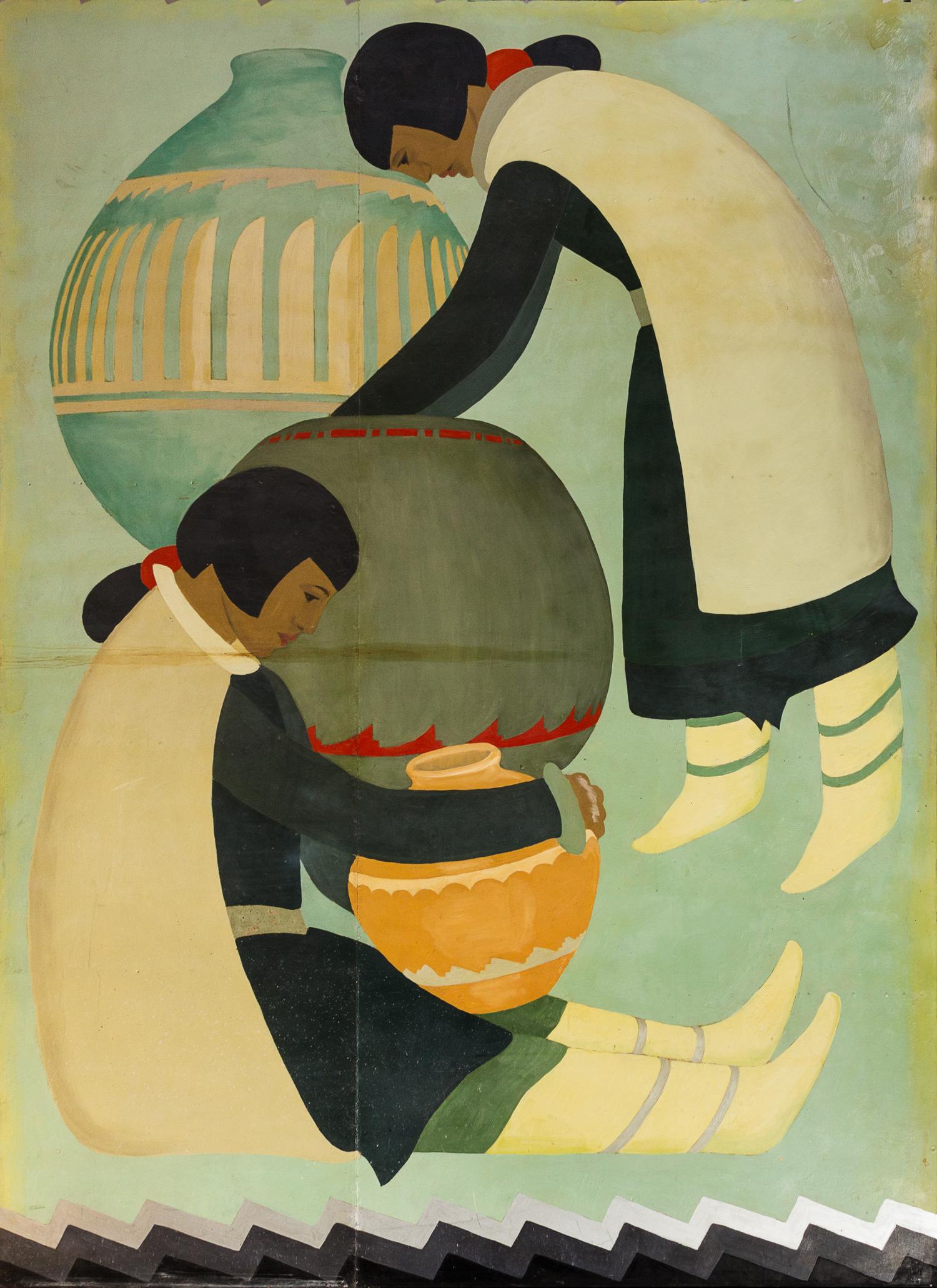 Attributed to V. L. Howard, (20th Century), Mural for 1934 World's Fair