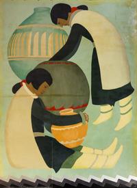 Attributed to V. L. Howard, (20th Century), Mural for 1934 World's Fair