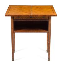 A Louis XVI Style Fruitwood Table a Ecrire Height 31 x width 24 x depth 14 inches. — PAUL SORMANI, PARIS, CIRCA 1900