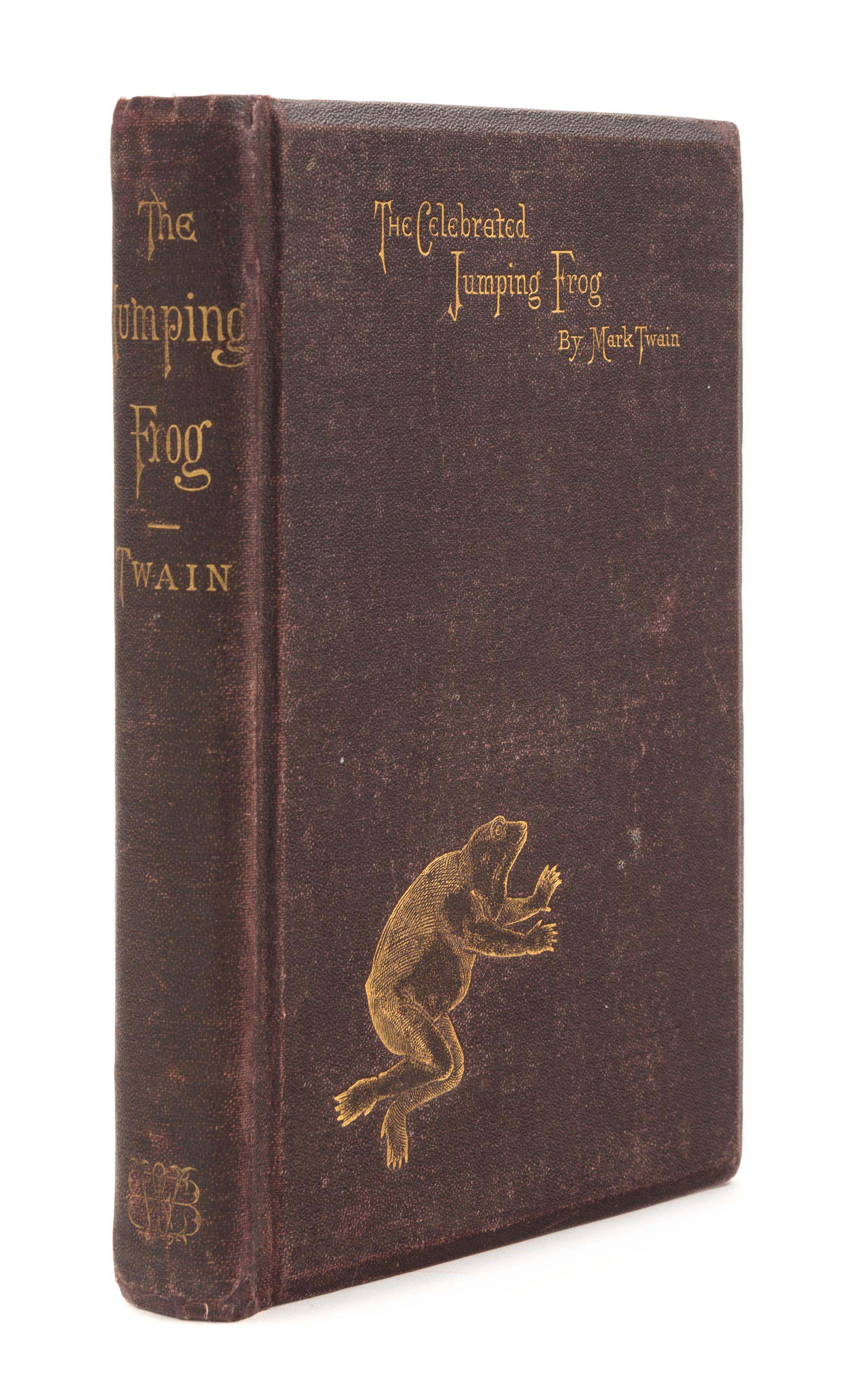 CLEMENS, Samuel L. ("Mark Twain"). The Celebrated Jumping Frog of Calaveras County. New York, 1867. FIRST EDITION, FIRST ISSUE.