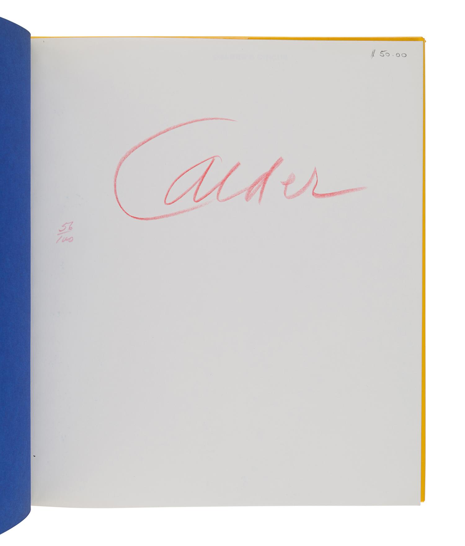 CALDER, Alexander (1898-1976). LIPMAN, Jean and FOOTE, Nancy, editors. Calder’s Circus. New York: E. P. Dutton & Co., Inc. in association with the Whitney Museum of American Art, 1972.