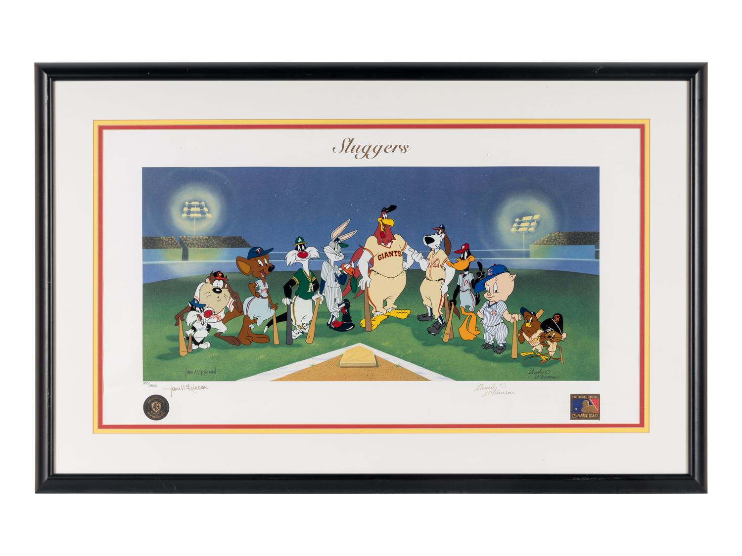 A 1994 Warner Brothers "Sluggers" Tom and Charles McKimson Lithograph,