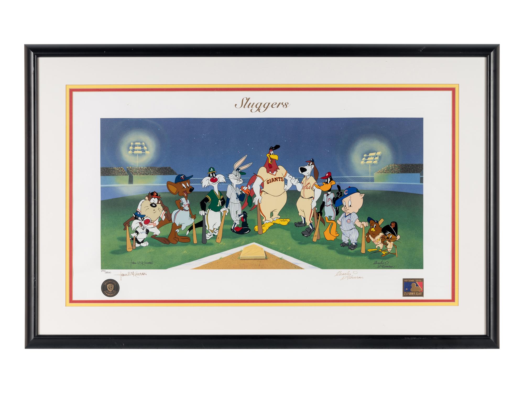 A 1994 Warner Brothers "Sluggers" Tom and Charles McKimson Lithograph,