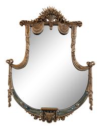 An Italian Giltwood and Etched Glass Mirror
