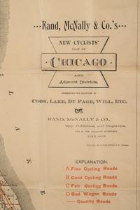 [CHICAGO] -- New Cyclists' Map of Chicago. Chicago: Rand, McNally & Co., 1896.