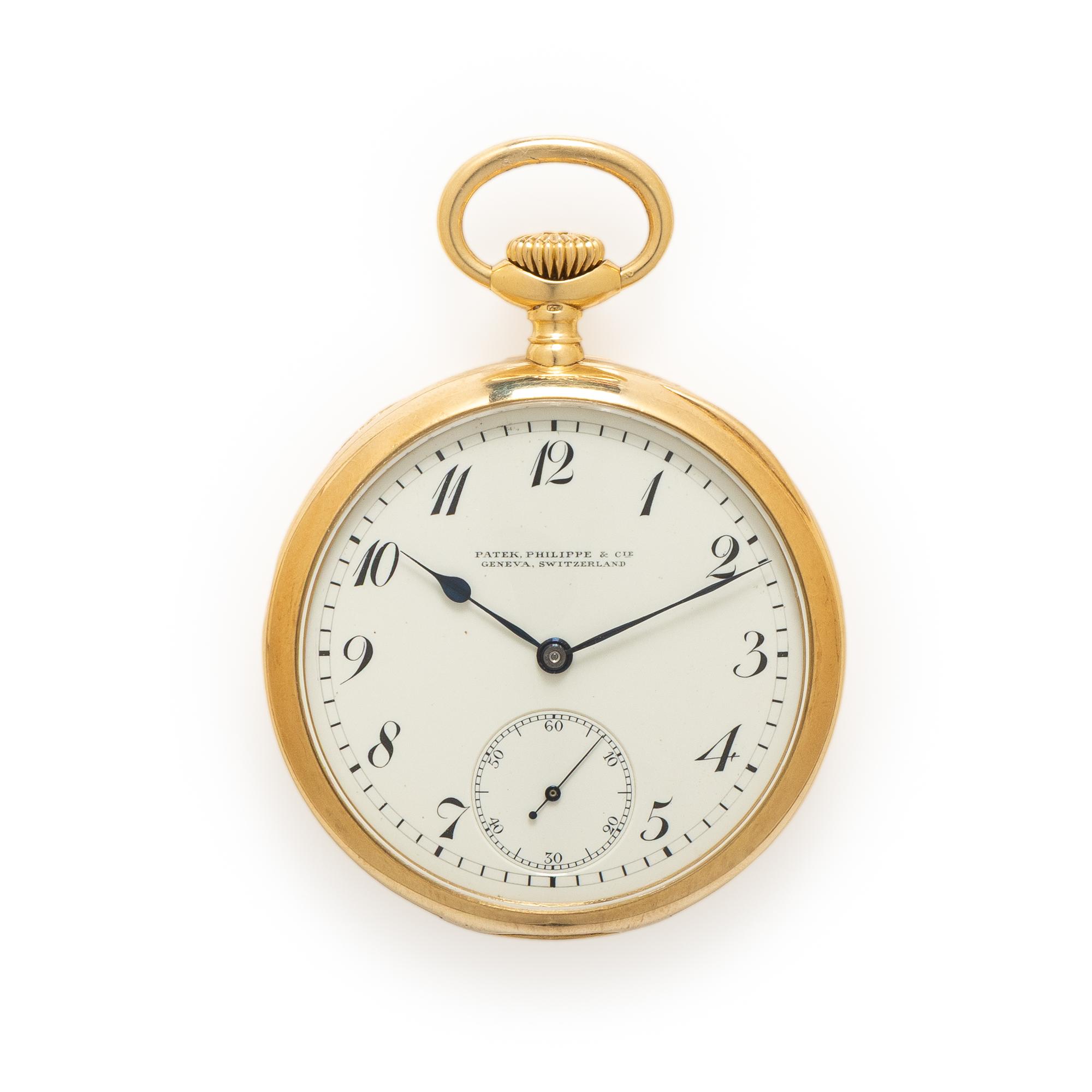 Patek Philippe for Shreve, Crump & Low Co., 18K Yellow Gold Pocket Watch, with Box