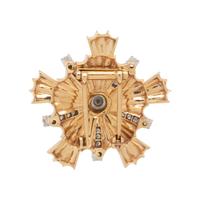 YELLOW GOLD AND DIAMOND BROOCH