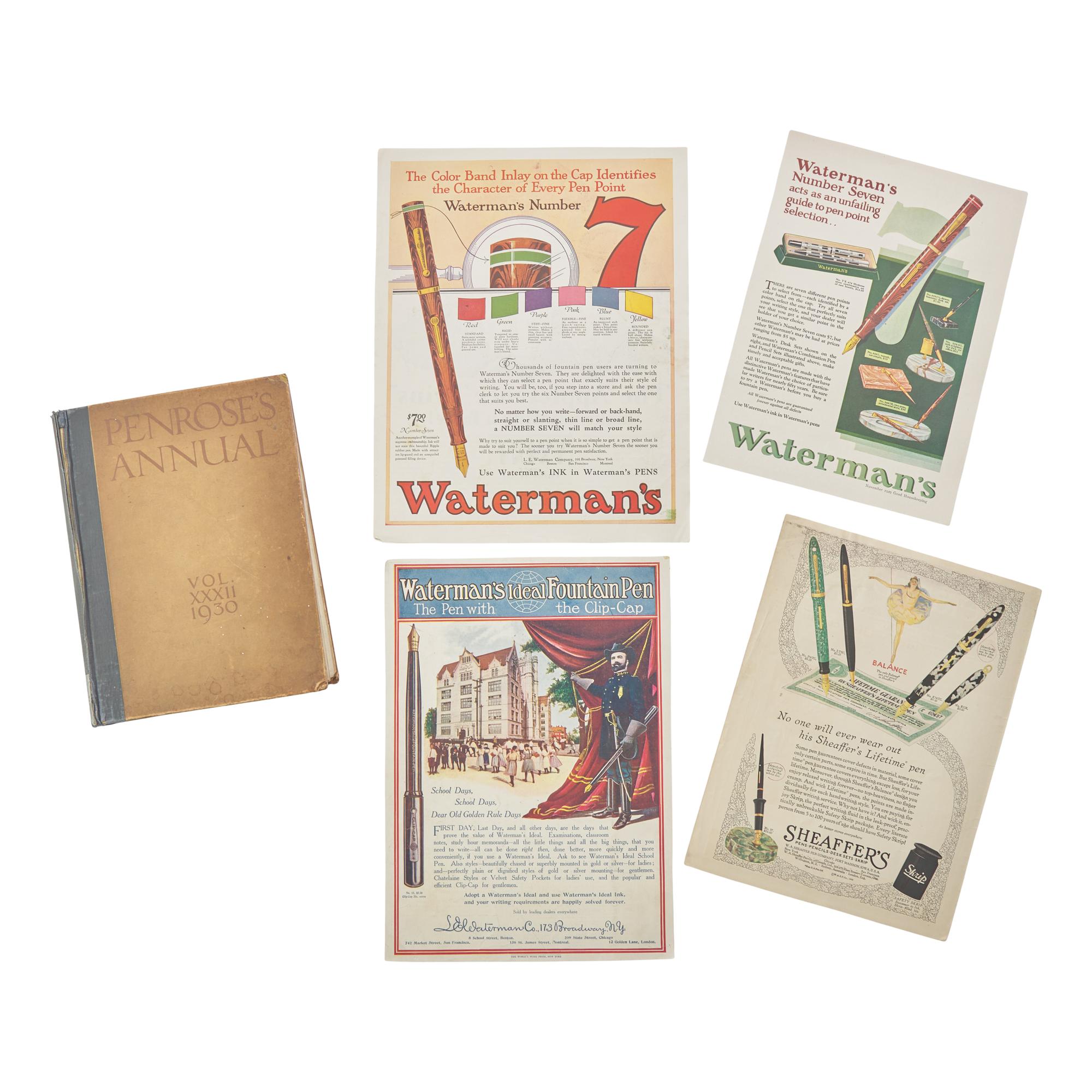 [Americana] Large collection related to writing, penmanship, and graphics, ca. 18th-21st centuries