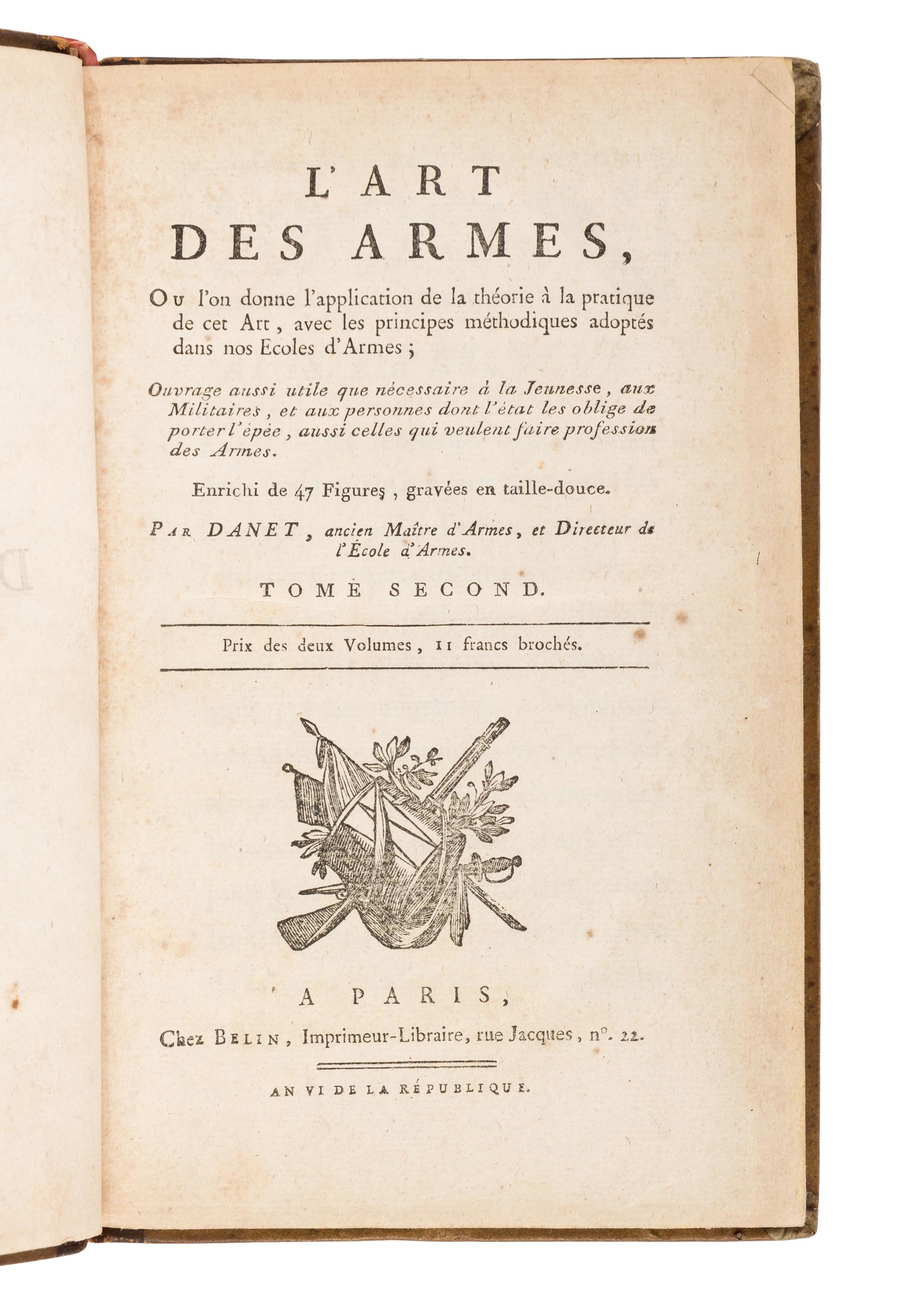 [FENCING]. A group of 5 French 18th- and early 19th-century works, comprising: