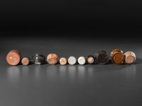 Sixteen Miniature Stoneware and Redware Vessels