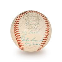 A 1976 New York Yankees Team Signed Autograph Baseball Including Thurman Munson and Billy Martin (Beckett Authentication Services Letter BAS Certified)
