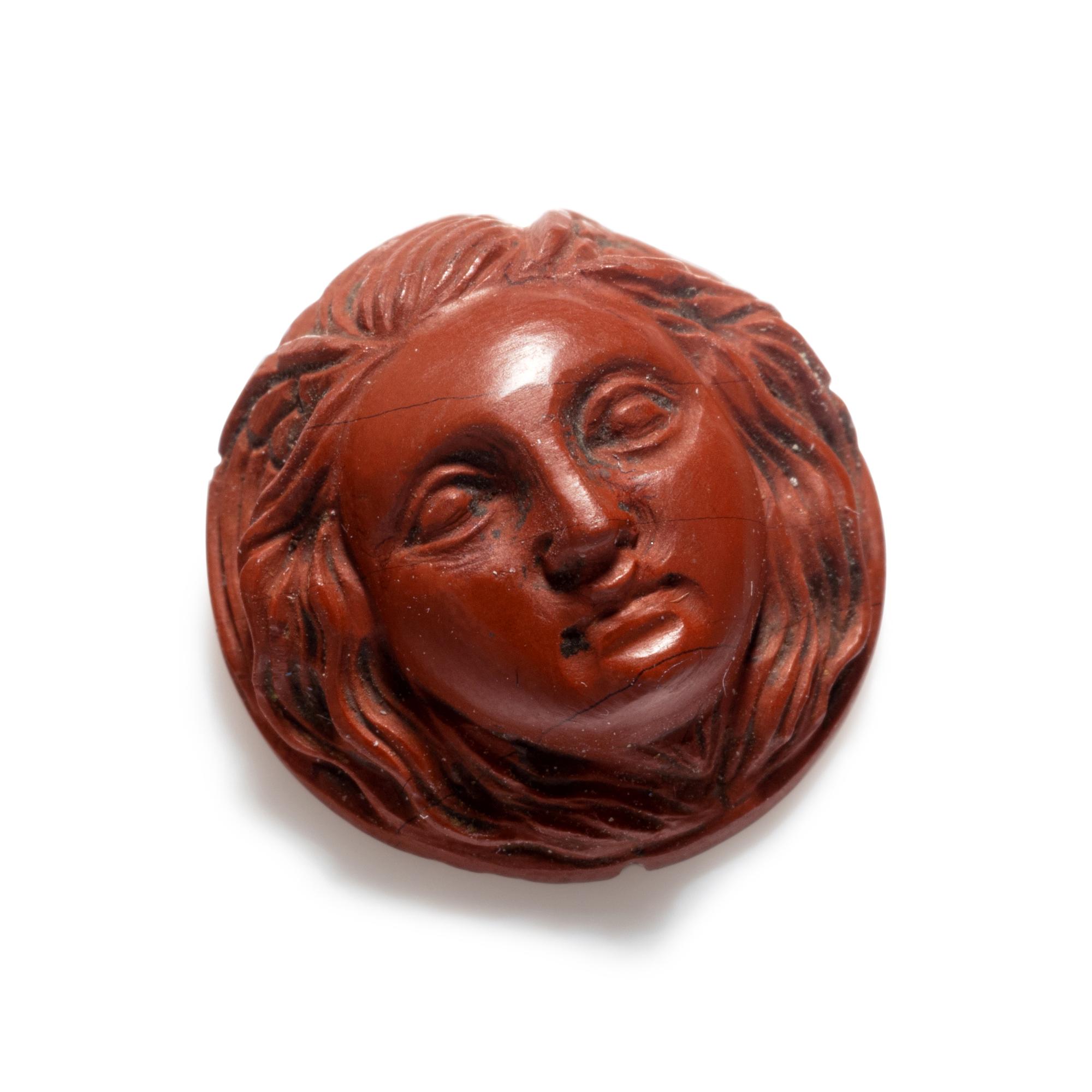 A Greek Red Jasper Cameo with the Head of Medusa