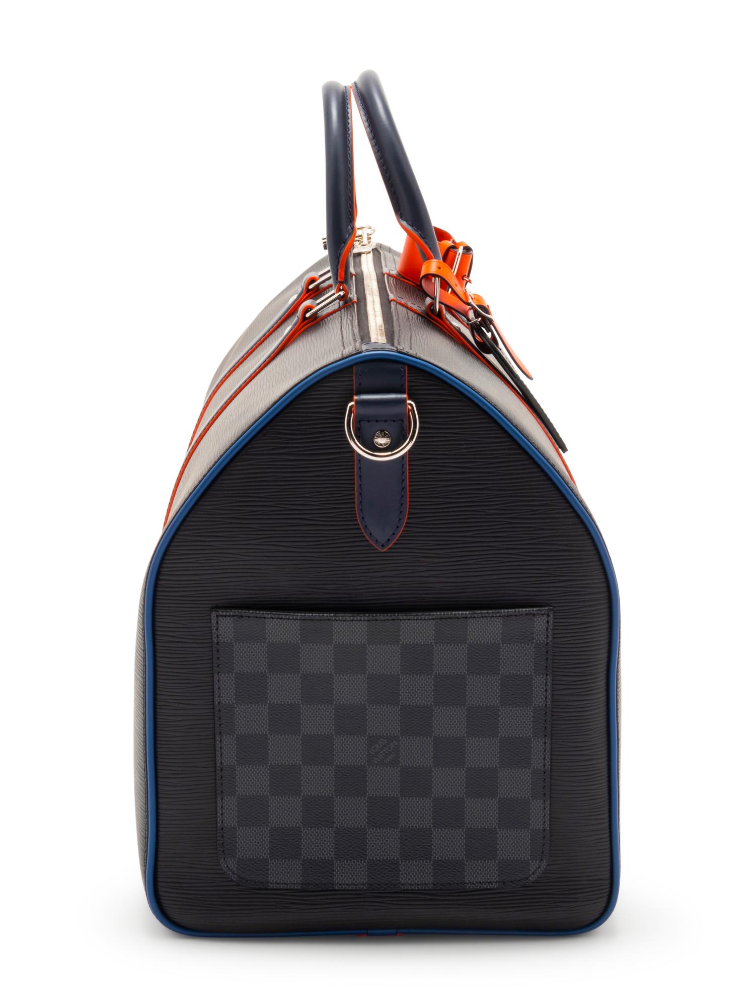 Louis Vuitton Limited Edition Keepall Bandoulière 50 in Black Epi Leather, Patchwork, 2018