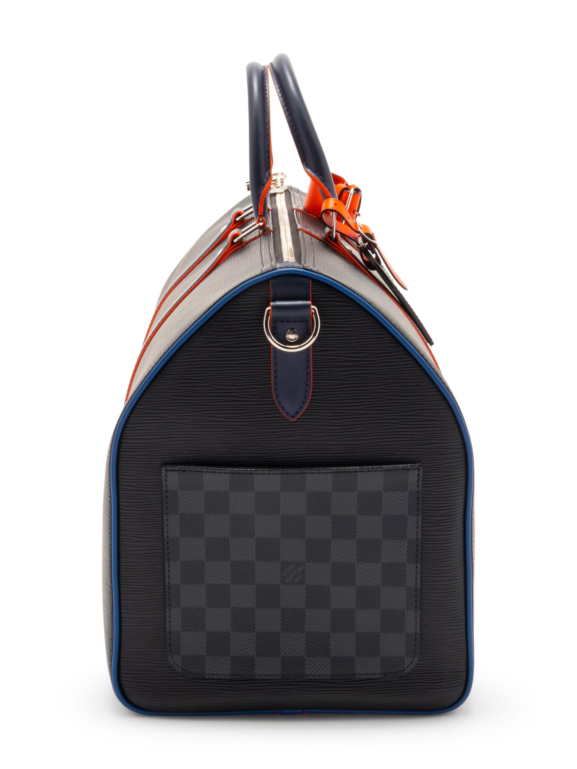 Louis Vuitton Limited Edition Keepall Bandoulière 50 in Black Epi Leather, Patchwork, 2018