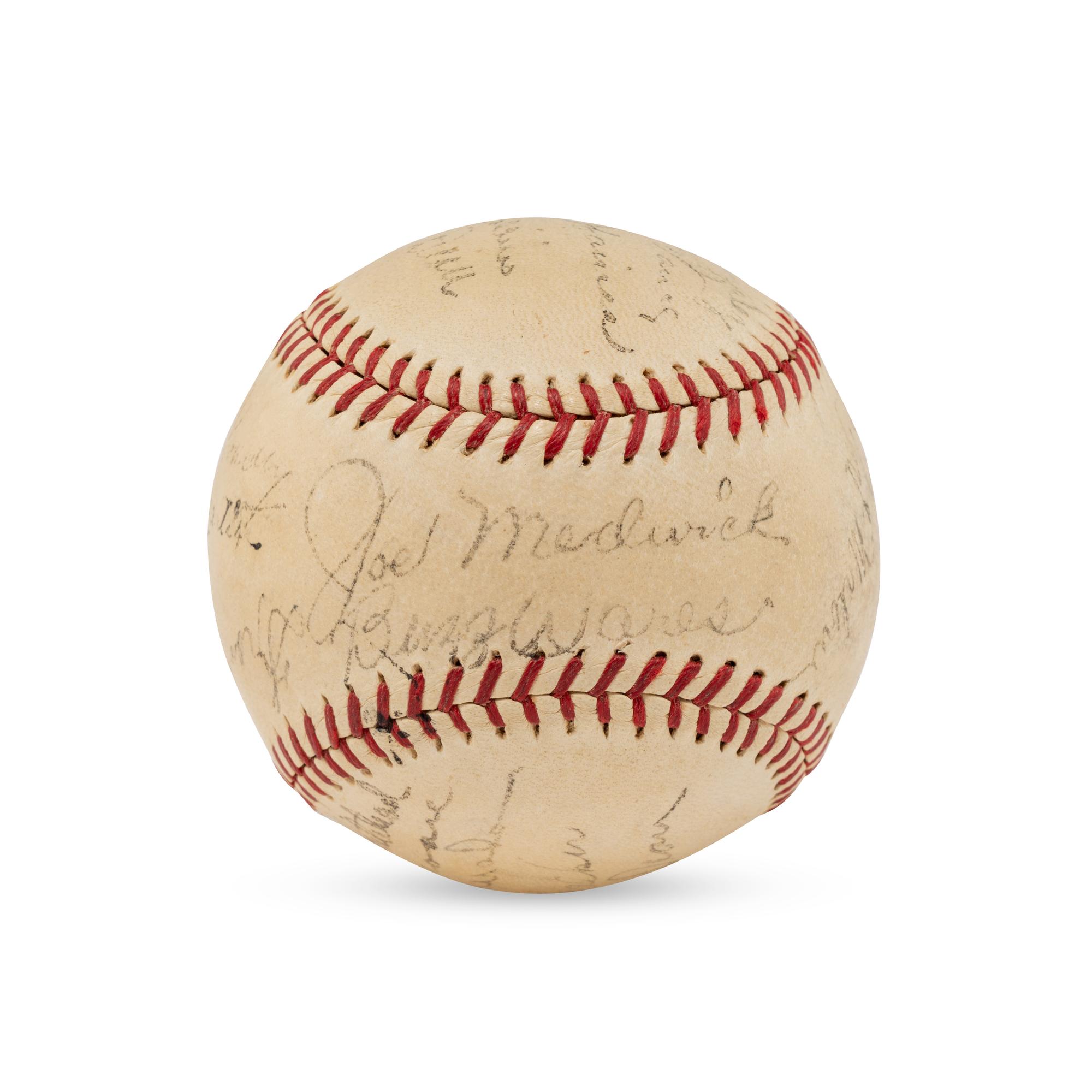 A 1934 St. Louis Cardinals Gashouse Gang Team Signed Autograph Baseball (PSA, JSA Auction Letters),