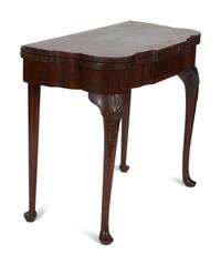 A Queen Anne Style Mahogany Flip Top Table