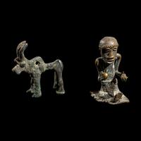 Eleven Luristan Bronze Figures and Implements