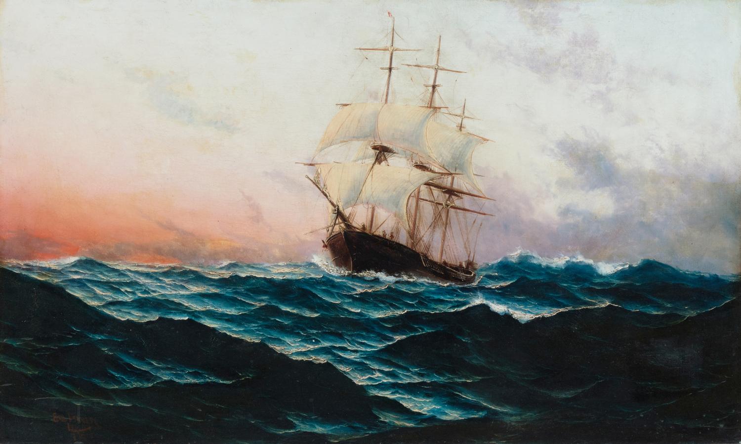 Ship on Open Seas