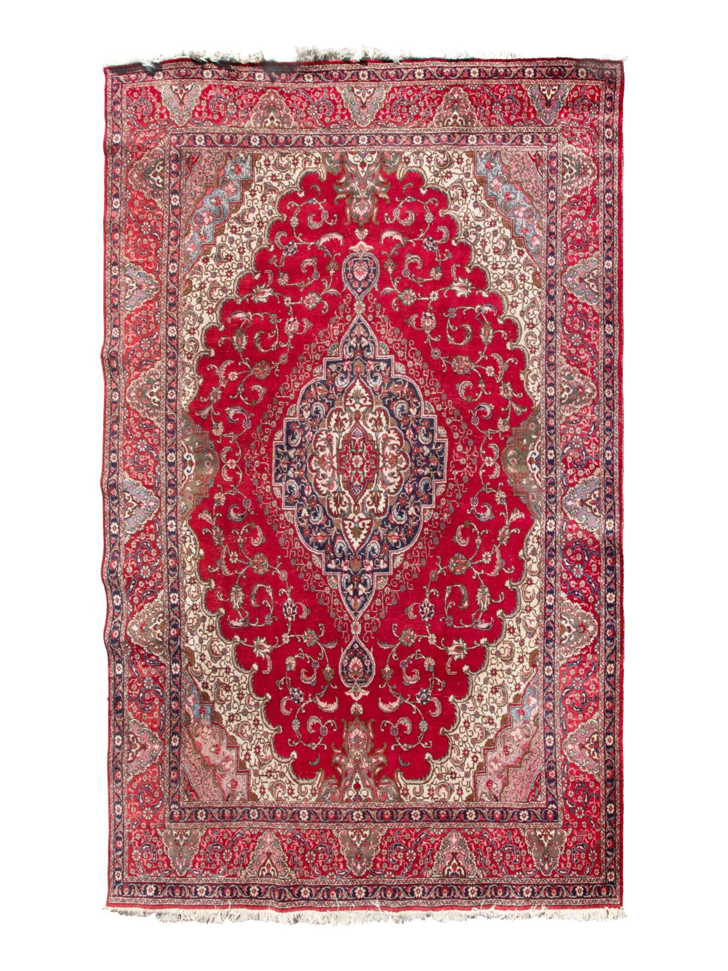 A Persian Design Wool Rug — 20TH CENTURY