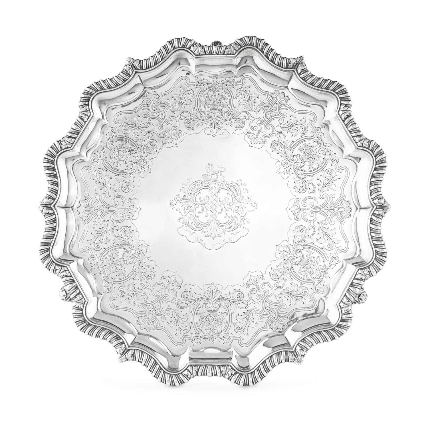 A Paul Storr Silver Tray