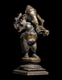 An Indian Bronze Figure of Standing Ganesha