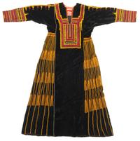 A Saudi Arabian Embroidered Black Velvet Caftan Length 53 inches. — TAIF, 20TH CENTURY